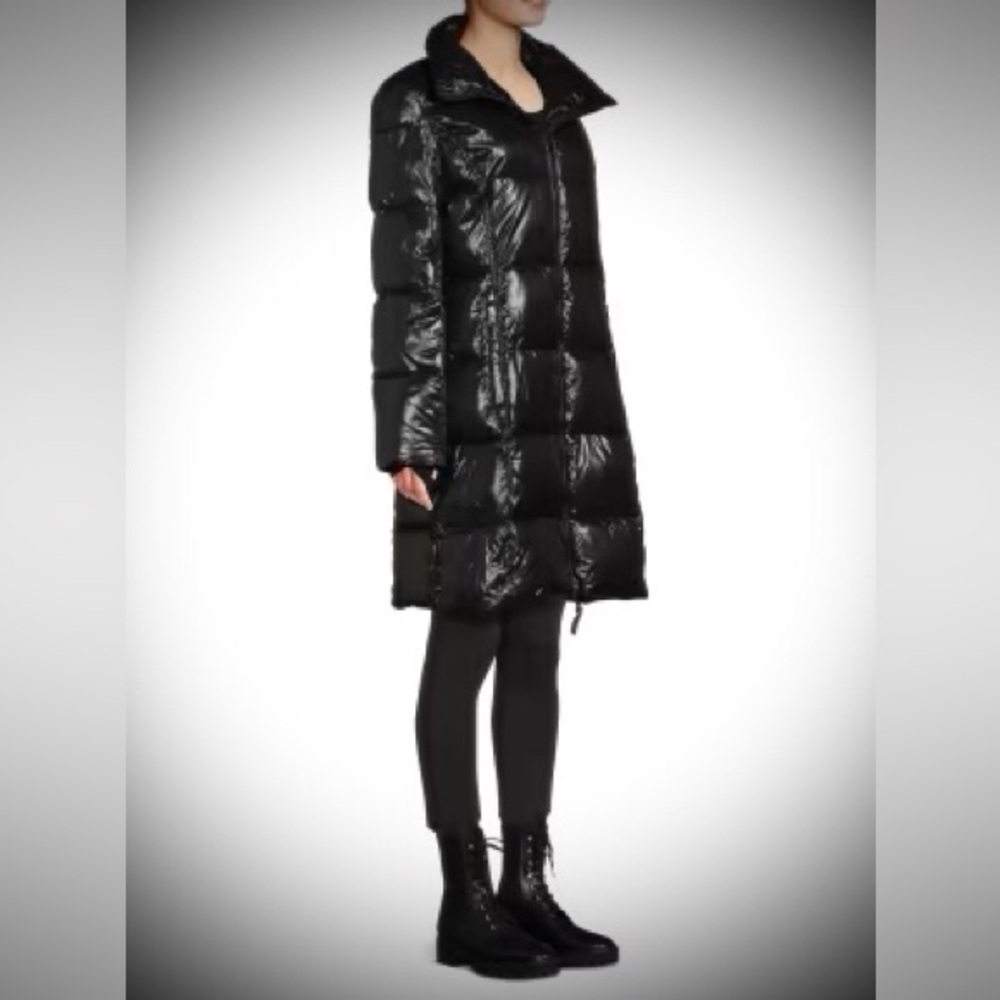 ADD goose down glossy Puffer Coat